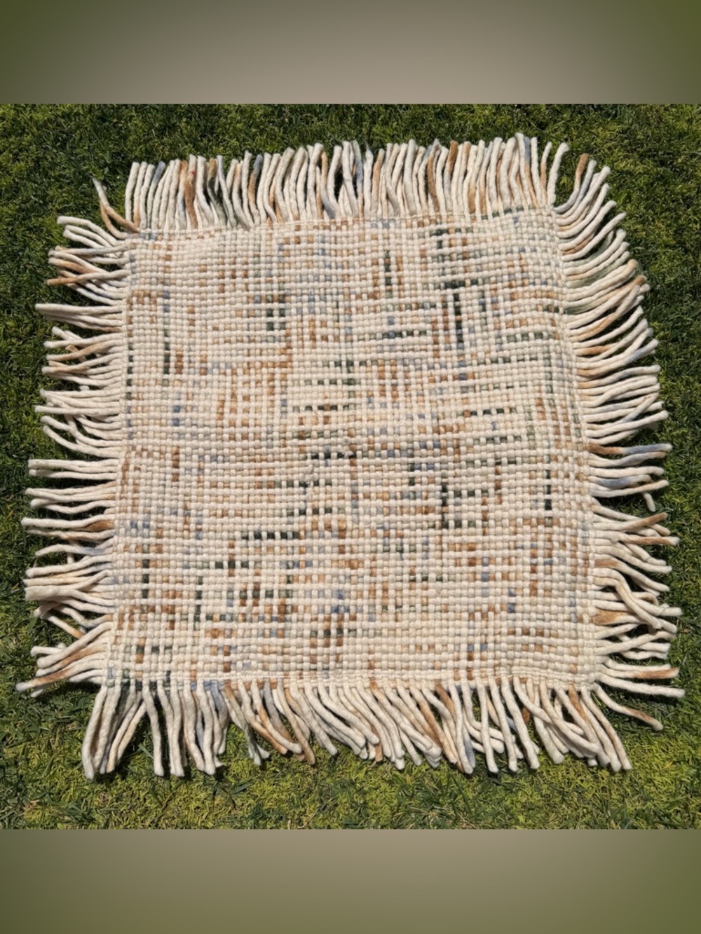 Magnolia Home Loloi Gladys Wool Blend Log House Basketweave Pillow Cover 22x22